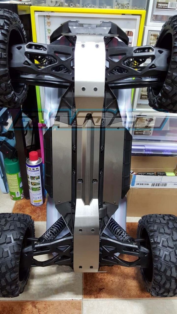 Steel Chassis Protector Guard Armor Front & Rear Skid Plate for Traxxas X-Max...