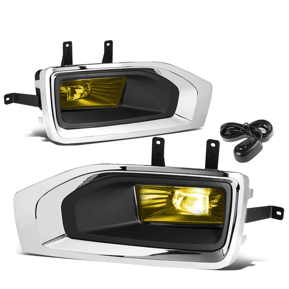 [Hi-Power LED] Fit 2015-2018 GMC Yukon (XL) Amber Fog Light/Lamps+Bezels+Switch