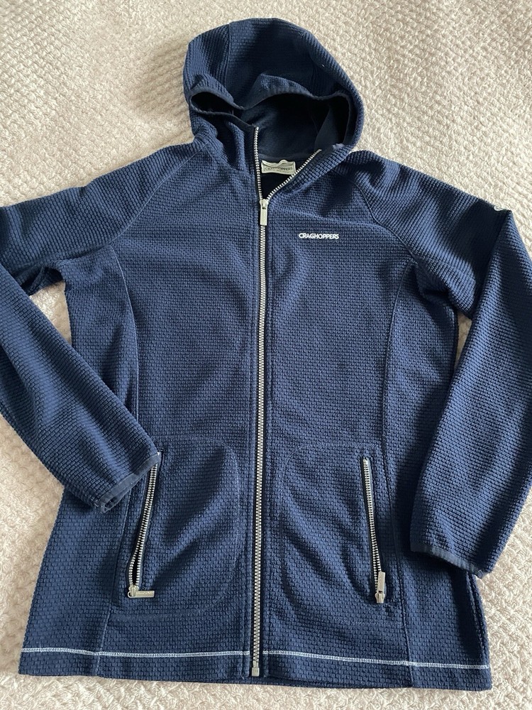 Craghoppers Womens Jacket 12 L Navy hooded zip jacket