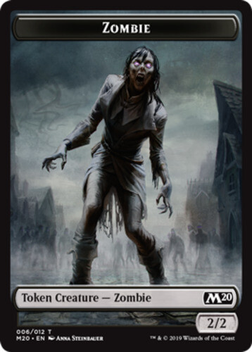 Zombie Token x4 NM-Mint English Magic Core Set 2020