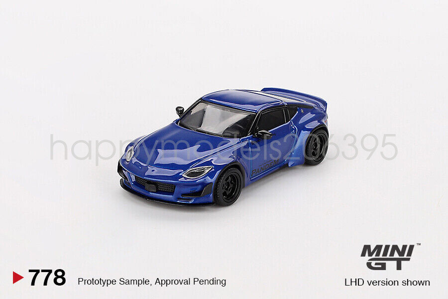 1:64  MINI GT Z Pandem Seiran Blue LHD  Diecast Model Car Gift