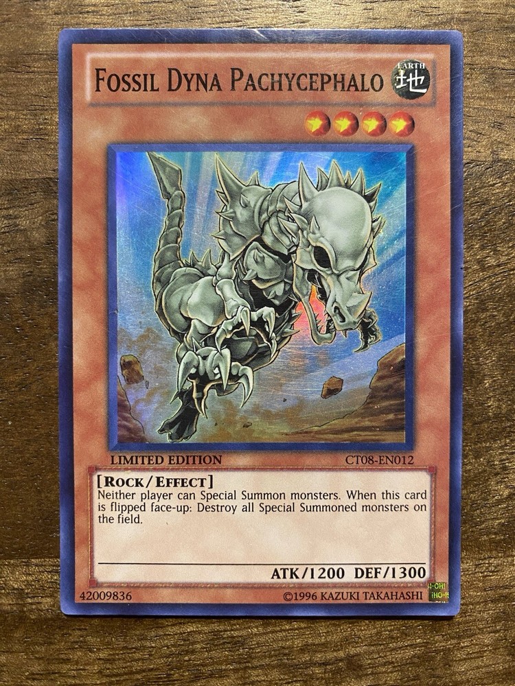 Yu-Gi-Oh! Fossil Dyna Pachycephalo CT08-EN012 - Limited Ed - Super Rare - MP