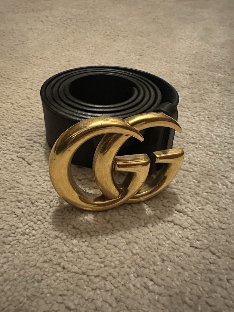 Gucci GG Marmont Belt – Black Leather – Size 95/38