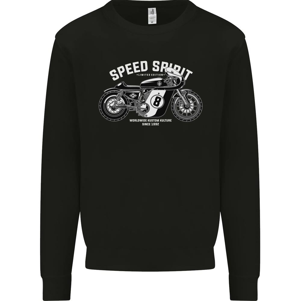 Kustom Kulture Cafe Racer Biker Motorbike Mens Sweatshirt Jumper