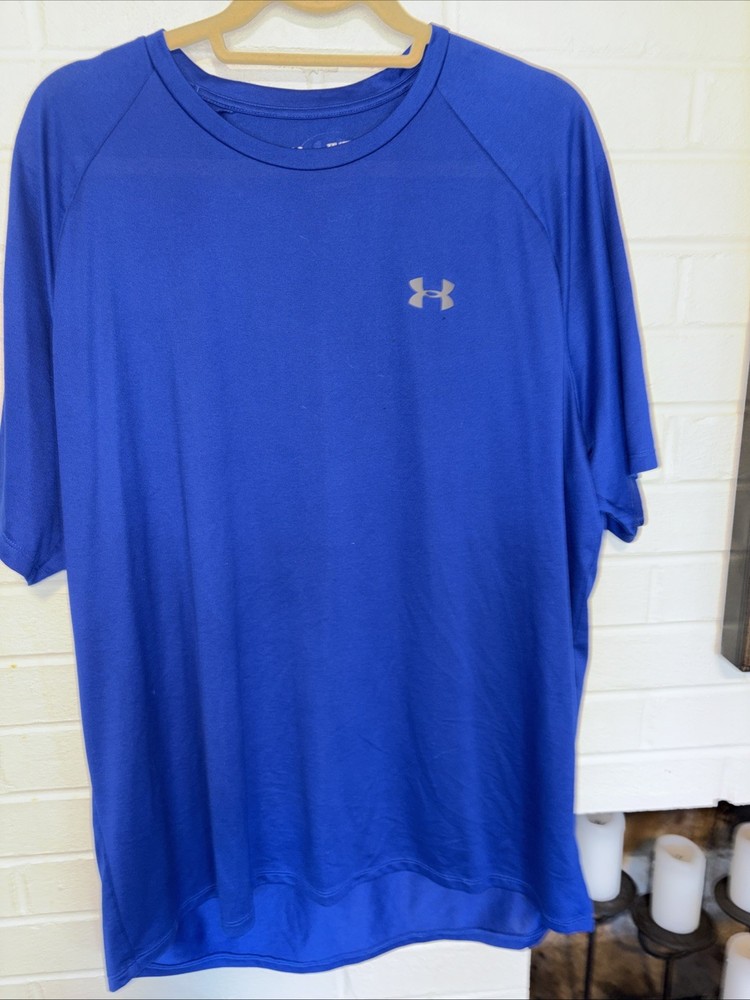 Under Armour Men's XL The Tech Tee Royal Blue Excellent Condition