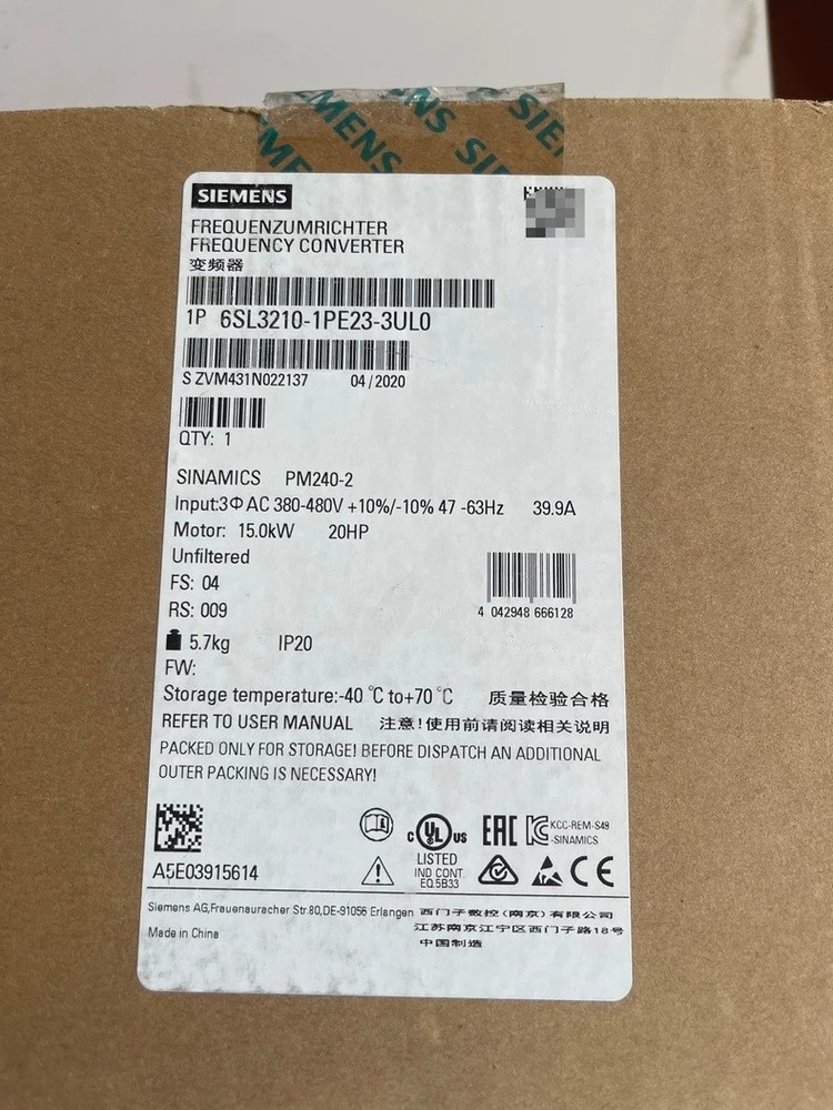 1PC Brand New 6SL32101PE233UL0 Siemens 6SL3210-1PE23-3UL0 Frequency Converter