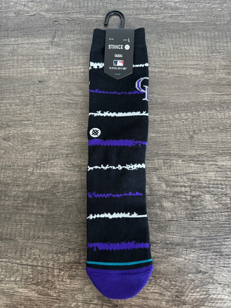 Stance x MLB Colorado Rockies Casual Crew Socks Men's LARGE 9-13 (NWT)