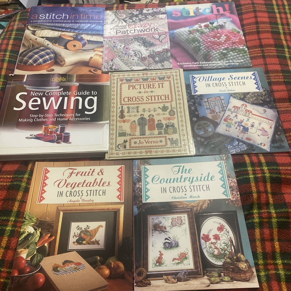 8x Sewing/Cross stitch/Quilting Books Bundle📘