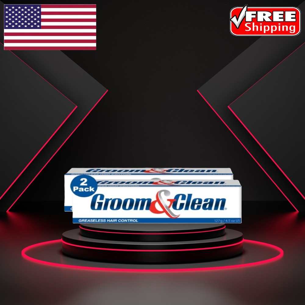Groom and Clean Greaseless Hair Control 4.5 Oz (Pack of 2), Valid till 07/2028