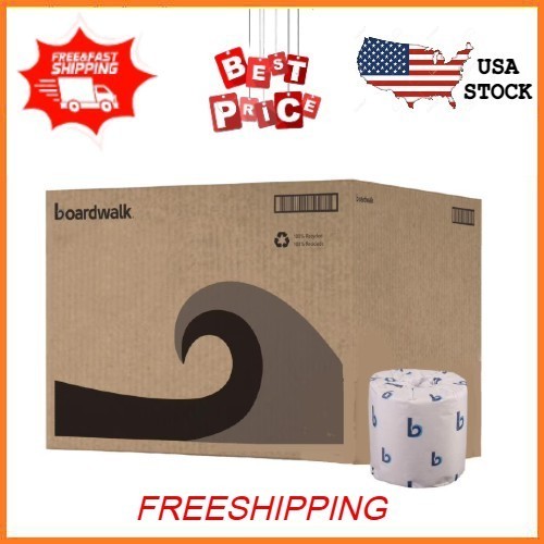 Boardwalk 2-Ply Toilet Tissue, Septic Safe White 400 Sheets/Roll 96 Rolls/Carton