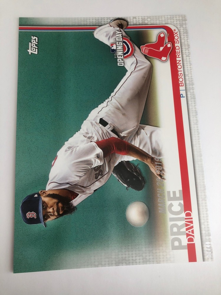 2019 Topps Opening Day Jumbo 5x7 David Price Red Sox #43 01/49 Limited Edition-image