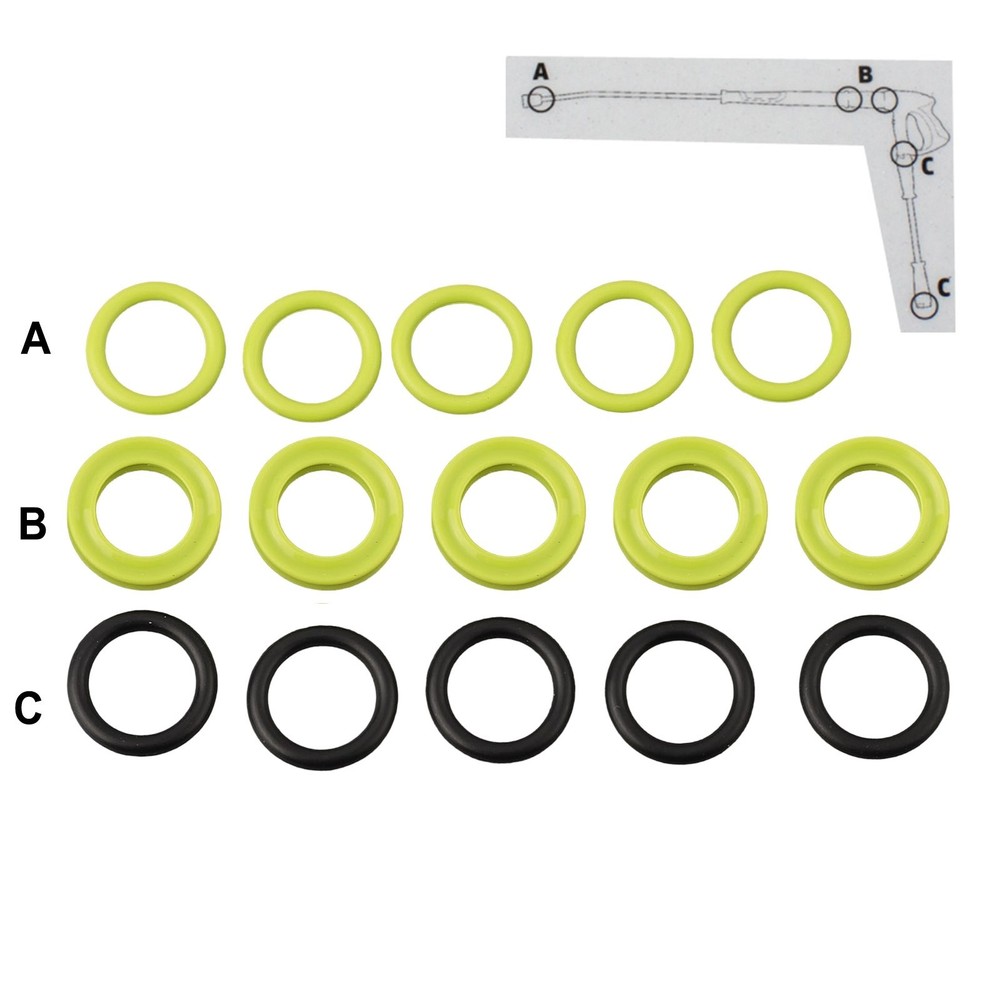 Essential Replacement Parts Kit 15 Silicone Seals for EasyForce Spray Lances