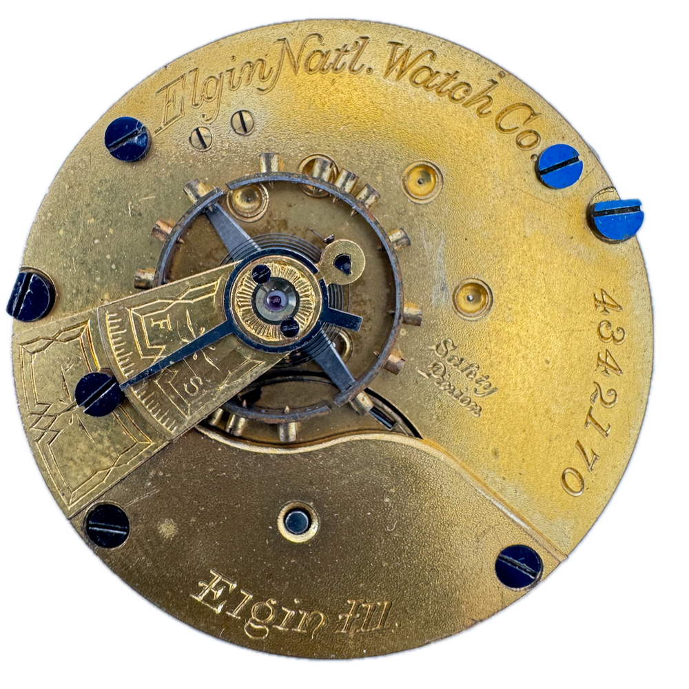 Antique 18s 1891 Elgin 7 Jewel Mechanical Hunter Pocket Watch Movement 96 USA