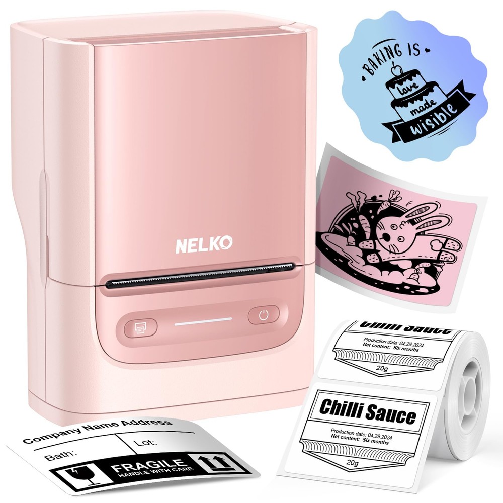 PM220 Bluetooth Thermal Label Printer with 2-Inch Tape, Portable Wireless Sticker Maker