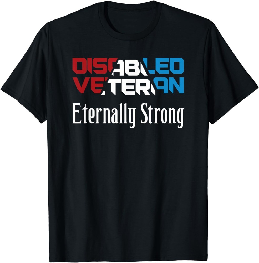 NEW LIMITED Disabled Veteran Red White Blue Patriotic Premium Tee T-Shirt S-3XL