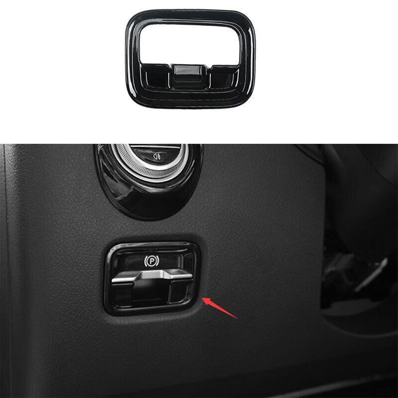 Gloss Black Console Electronic Handbrake Cover Trim For Benz EQE EQS 2022-2024