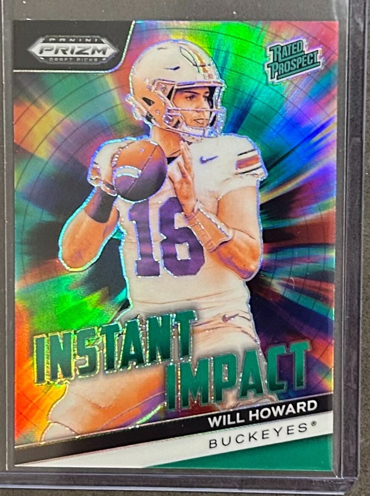 2024 Prizm Draft Picks - Will Howard Instant Impact Green Rated Prospect #II-WH
