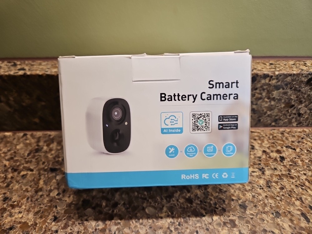 Smart Battery Camera Security wireless New Open Box
