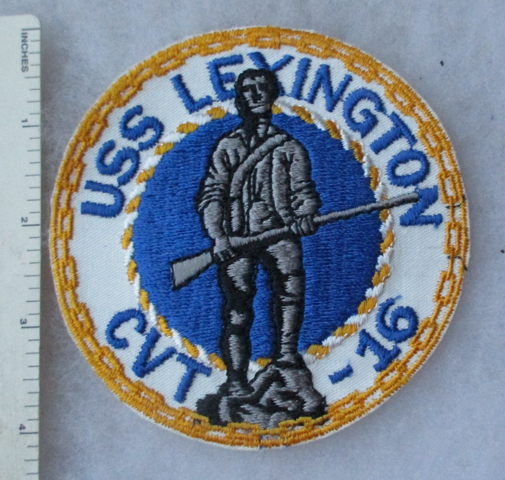 Vintage US Navy USS Lexington CVT-16 Aircraft Carrier Patch