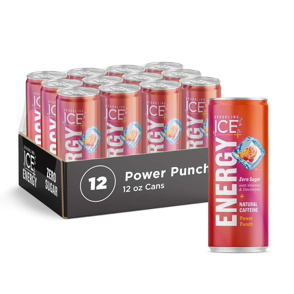 +Energy Power Punch 12Pk. Energy Drinks with Vitamins + Antioxidants, Zero Sugar