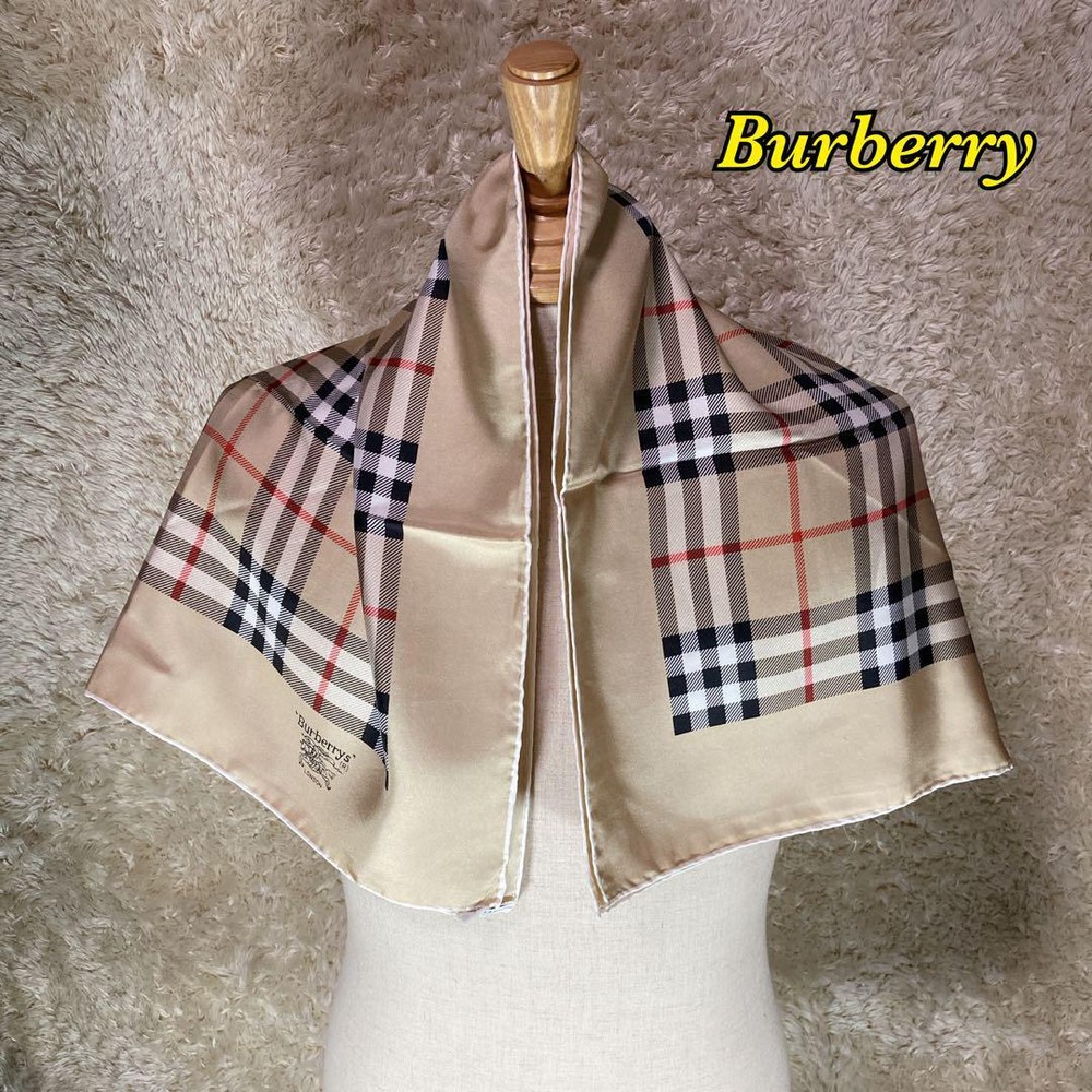 Vhtf Burberry Silk100 Scarf Nova Check Women Scarf Accessory Original LTD Collec