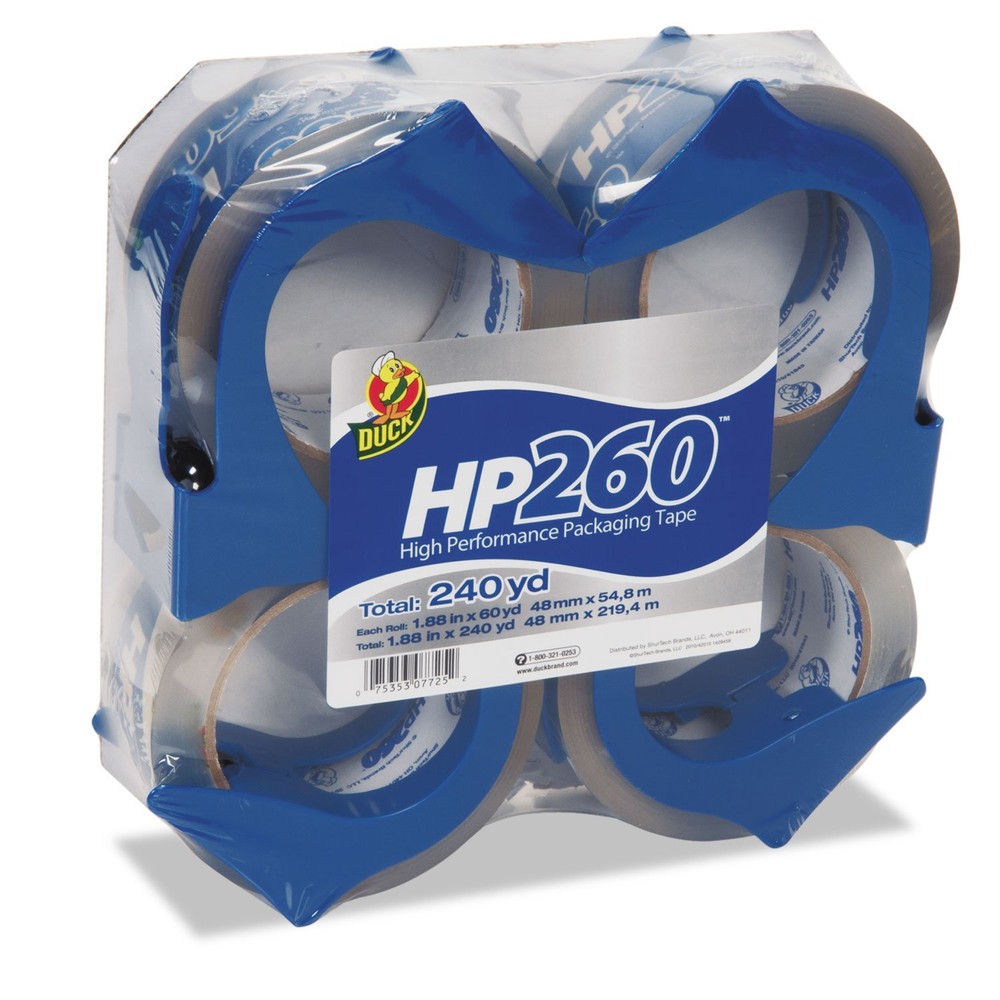 Duck Brand HP260 High Performance 3.1 Mil Packaging Tape, 1.88-Inch x 60 Yard...