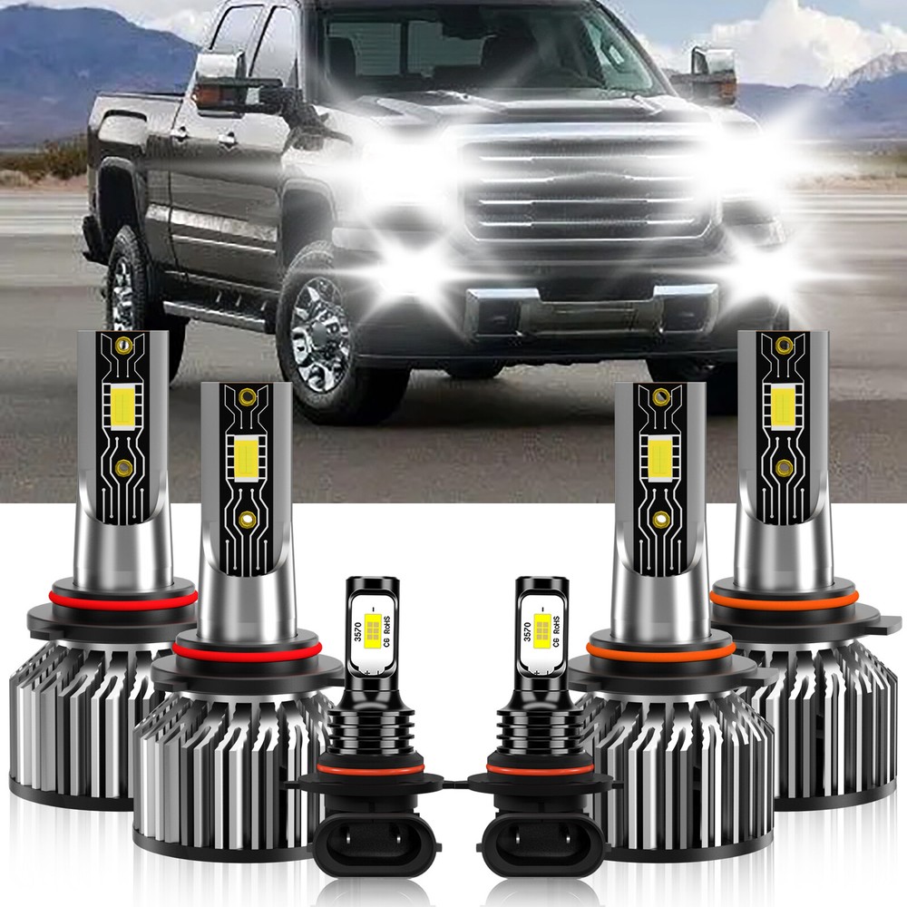 LED Headlight Hi Lo Beam Fog Light Bulb For GMC Sierra 1500 HD Classic 2007-2007