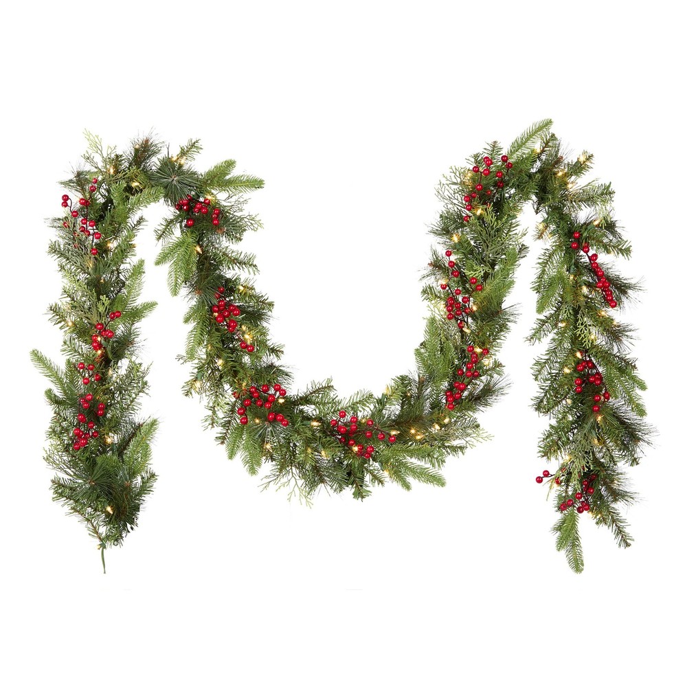 9 ft Pre-Lit Classical Collection Artificial Christmas Garland,Christmas Deco...