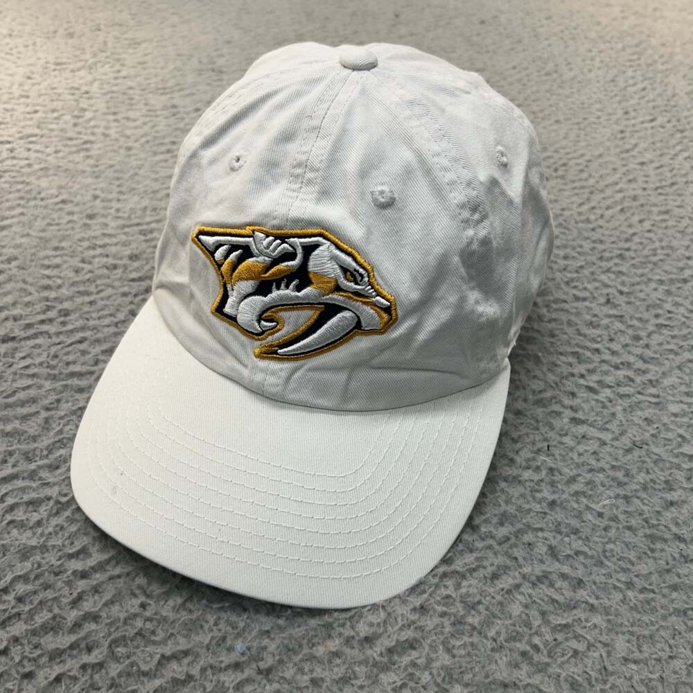 Nashville Predators Hat Cap Men One Size Strapback White Big Logo