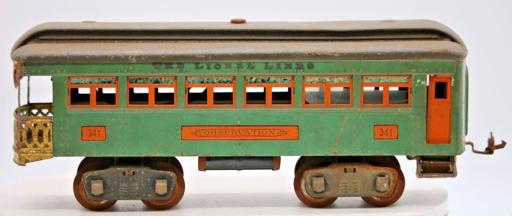 The Lionel Lines Observation Wagon #341 vintage train model Standard gauge