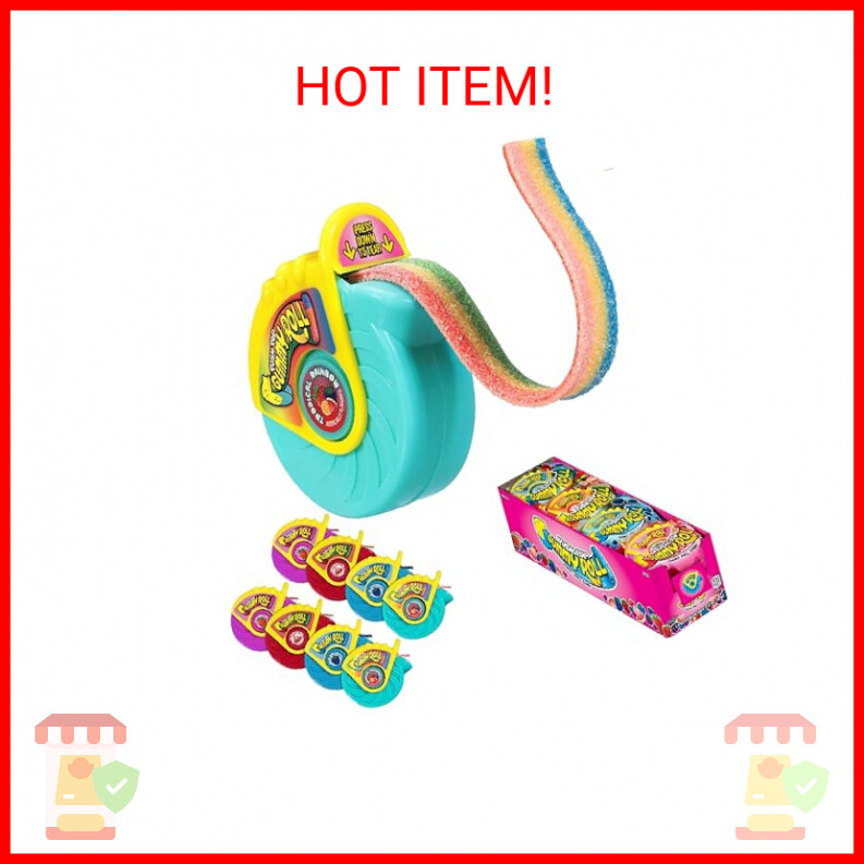 Push Pop Gummy Roll Halloween Candy Bulk Variety Pack - 8 Ct Individual Gummy Ca