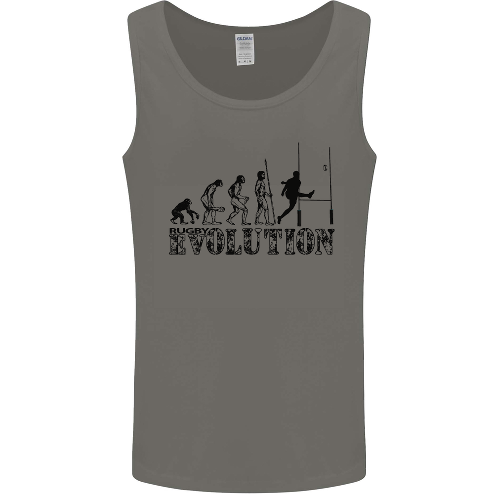 Evolution of Rugby Player Union Funny Mens Vest Tank Top