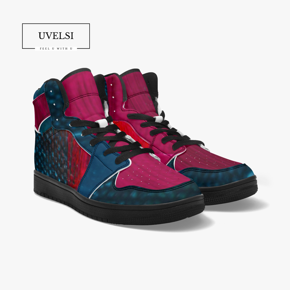 UVelsi Men High Top PU Leather Sneakers for Activewear & Sporty Style