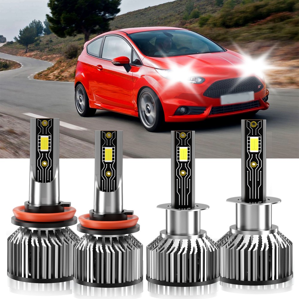 For Ford Fiesta 2014-2019 H1 H11 LED Headlight Bulb High Low Beam Kit Bright