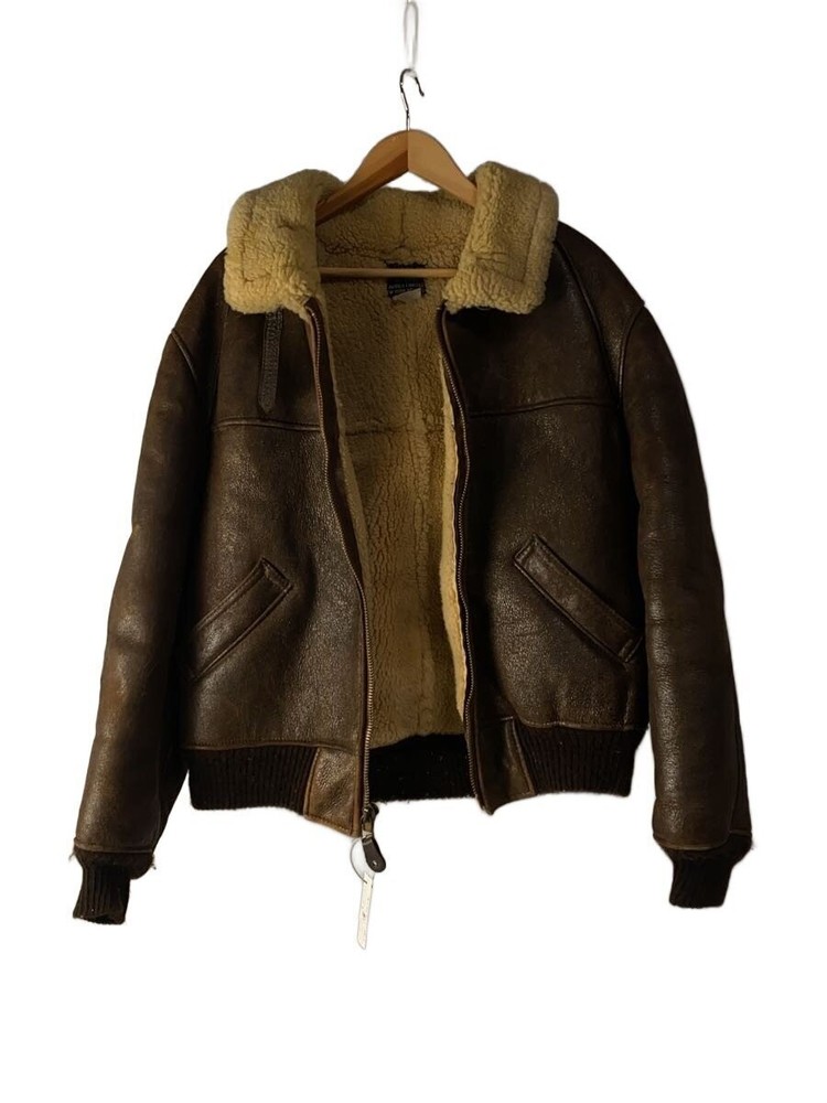 Avirex B-3/Flight Jacket/44/Sheep Leather/Brw// 3394