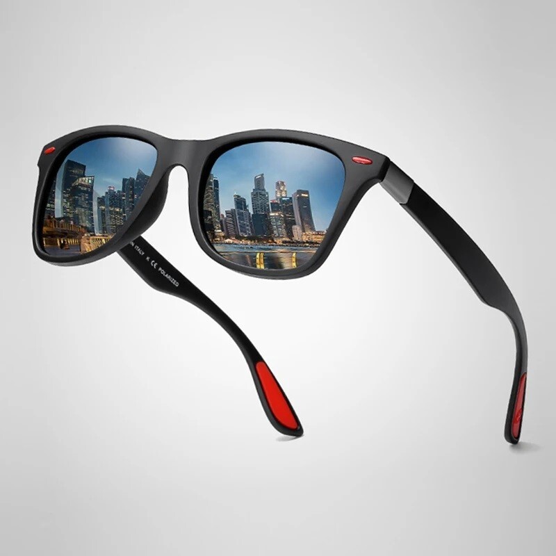Polarized Square Plastic Sunglasses for Men & Women UV400 Driving Gafas De Sol
