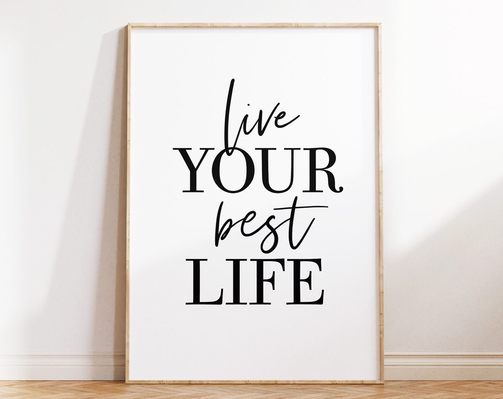 Positive Life Quotes Wall Art Motivational Poster For Dorm Room Decor Printable
