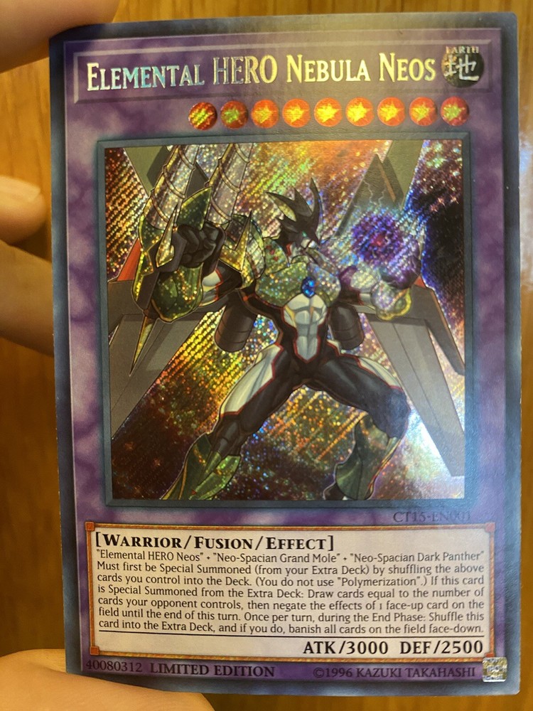Elemental HERO Nebula Neos Secret Rare Promo NM 2018 YuGiOh Tin CT15-EN010  
