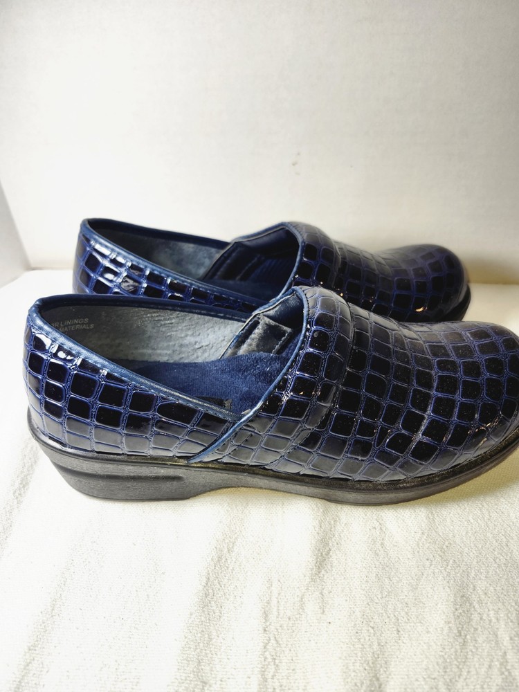 CUSIONAIRE COMFORT CLOG NURSING SHOES NAVY/BLACK SZ.10