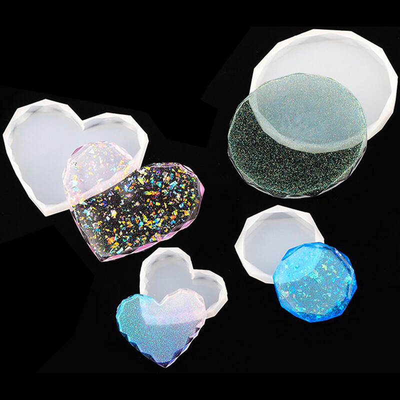Crystal Coaster Resin Casting Mold Silicone Making Mould Craft DIY Art Suppl*a5