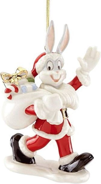 Lenox Bugs Bunny Santa Porcelain Ornament Looney Tunes Collectible New in Box  