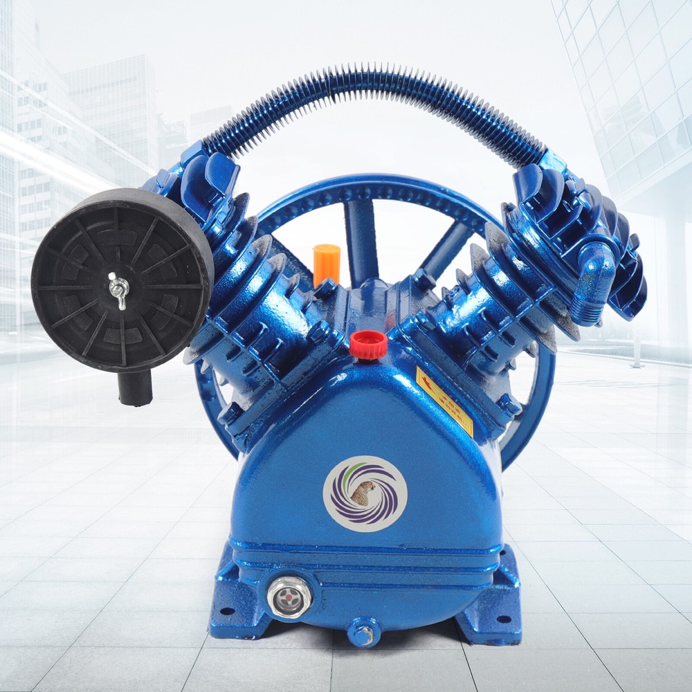 175psi V-Style 2-Cylinder Air Compressor Pump Motor Head for Double-Stage Air Tools