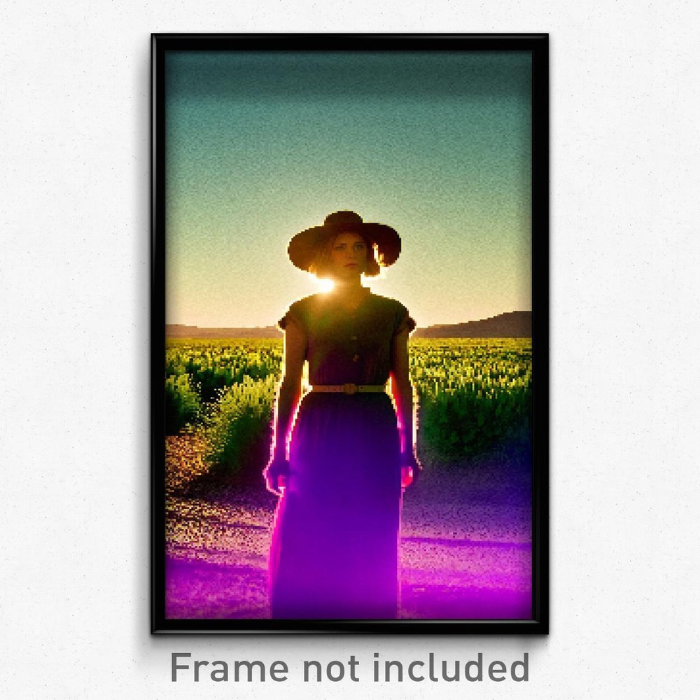 Pixel Art Poster - Creative Prairie (8 Bit Psychedelic Trippy Video Game Print)
