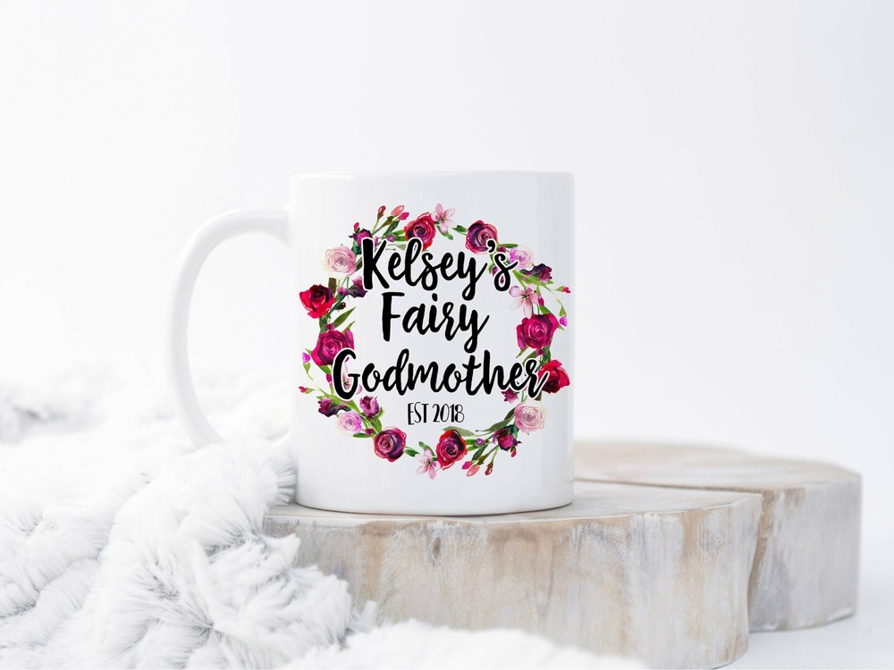 Taza de madrina personalizada regalo de madrina regalo de padrino nuevo idea de regalo de padrino para