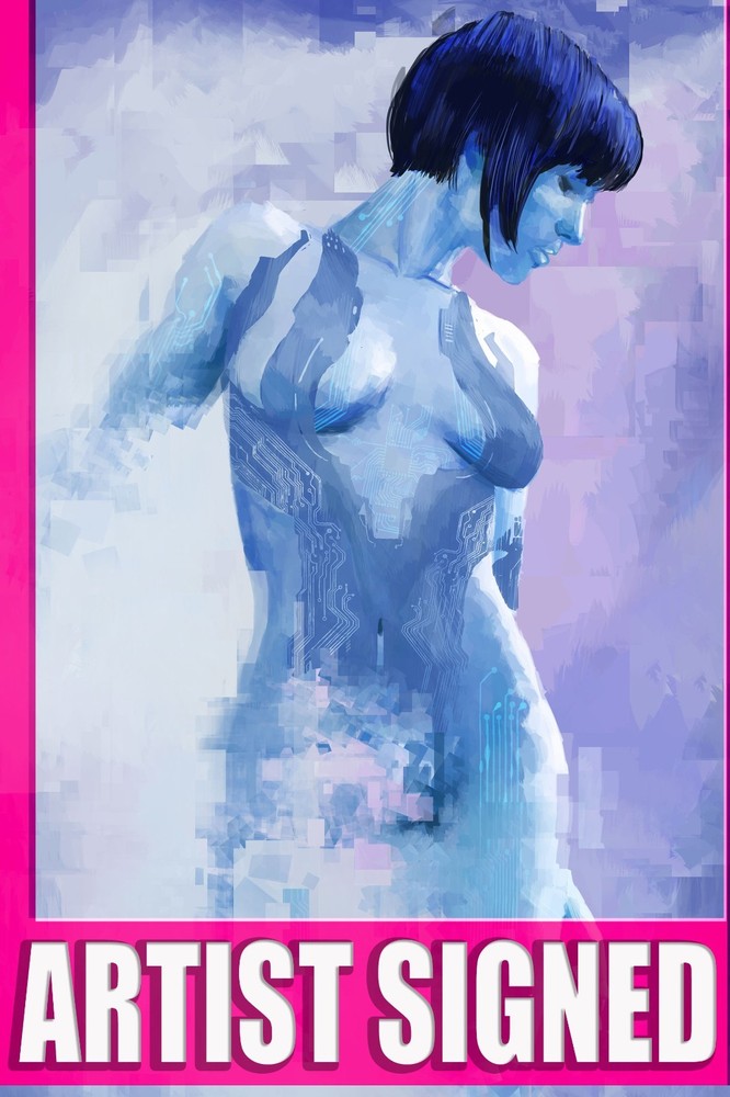 Sexy Cortana Video Game 11x17 Halo Abstract Art Print artist SIGNED xbox tech