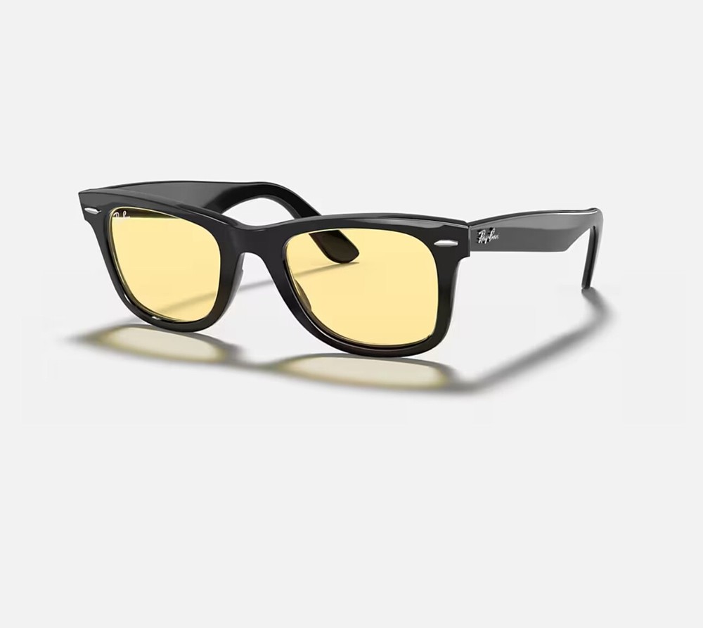 RAY BAN RB2140F 901 R6 Unisex Black Yellow 52mm Sunglasses