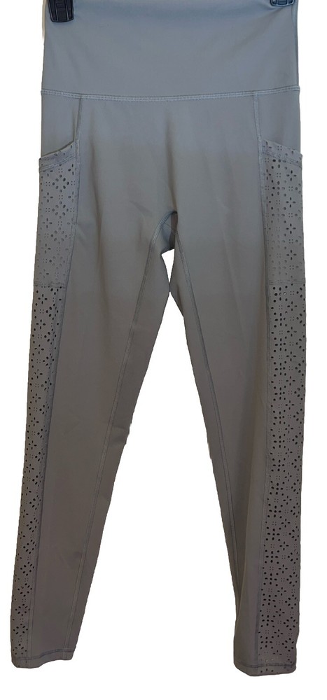 Aerie Move High-Waisted Lasercut 7/8 Leggings in Medium Grey