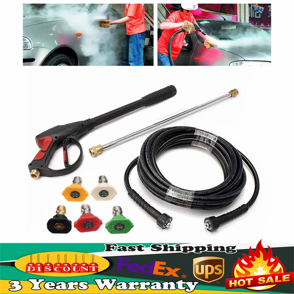 For Craftsman  High Pressure Power Washer Spray Gun Wand Hose Kit+5 Tips New