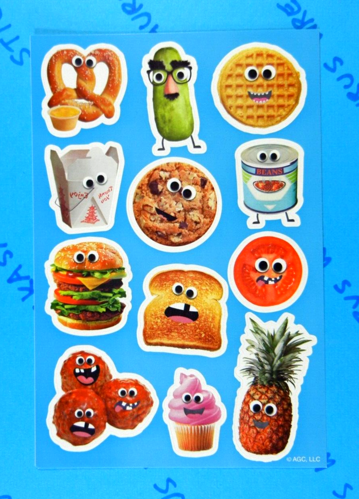 American Greetings Moody Food Sticker Sheet