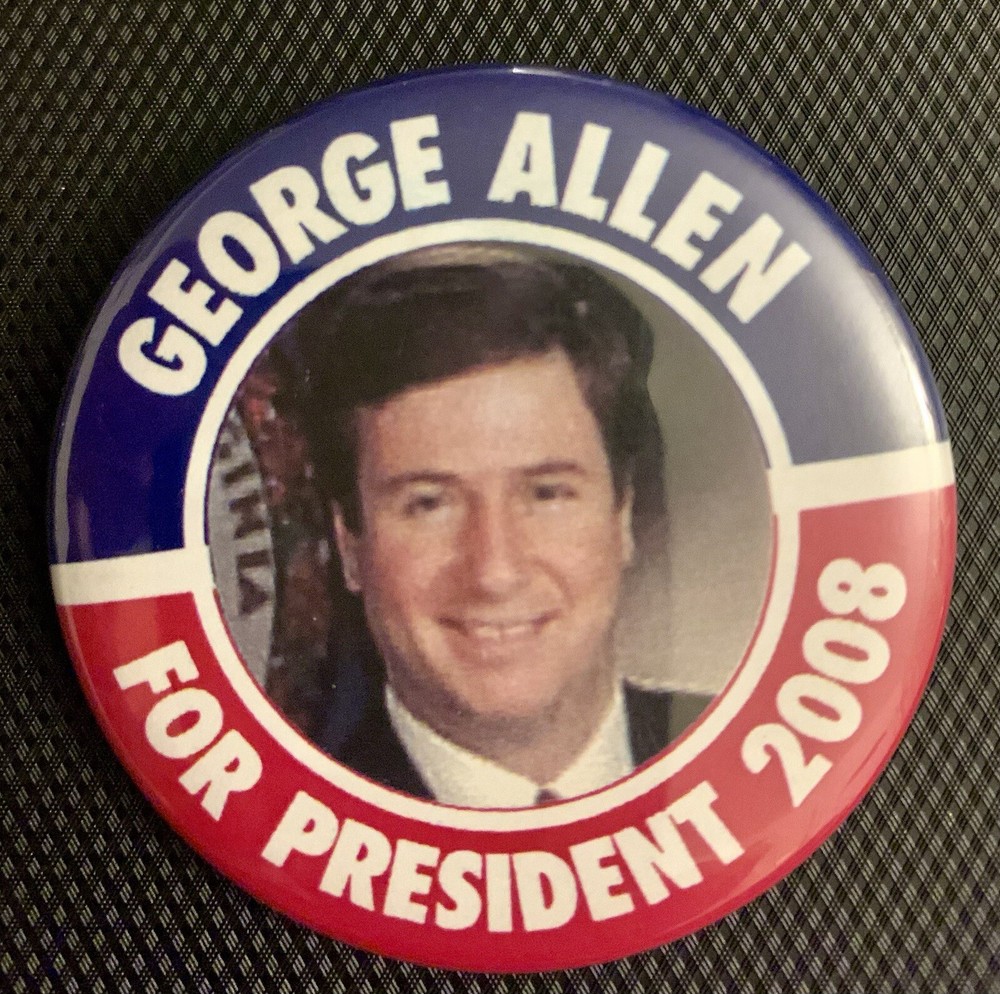 2008 Republican Hopeful Political Campaign Button Pin George Allen Virginia